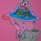 Framed Acrylic / UV Print - Witch hat - A4