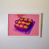 Framed Acrylic / UV Print - Takoyaki - A4