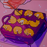 Framed Acrylic / UV Print - Takoyaki - A4