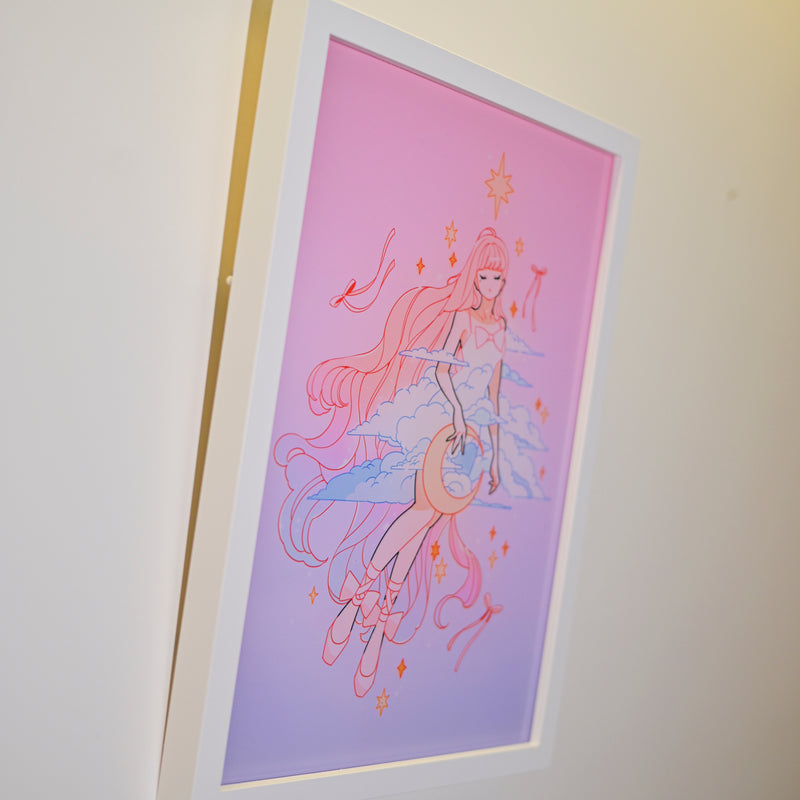 Framed Acrylic / UV Print - Ribbons - A4