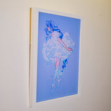 Framed Acrylic / UV Print - Cloud dress - A4