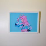 Framed Acrylic / UV Print - Crooked halo - A4