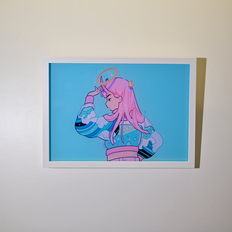 Framed Acrylic / UV Print - Crooked halo - A4