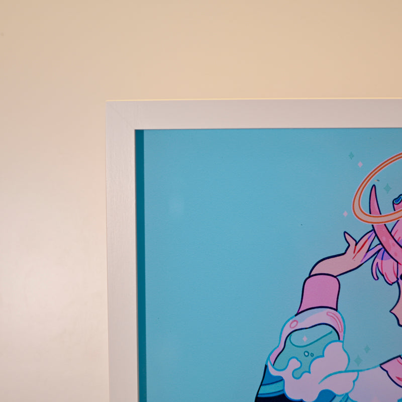 Framed Acrylic / UV Print - Crooked halo - A4