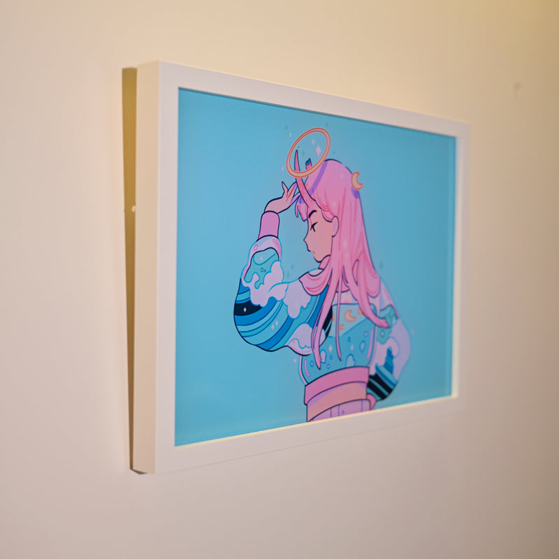 Framed Acrylic / UV Print - Crooked halo - A4