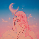 Framed Acrylic / UV Print - Moon tea - A4