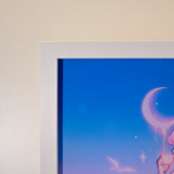 Framed Acrylic / UV Print - Moon tea - A4