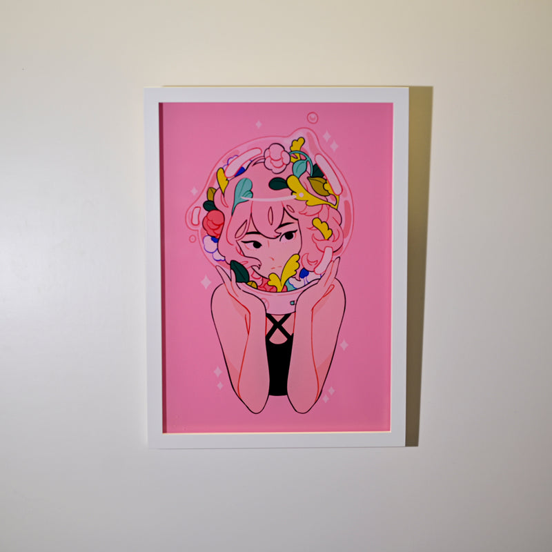 Framed Acrylic / UV Print - Astronaut - A4