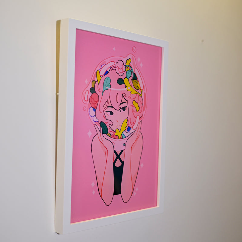 Framed Acrylic / UV Print - Astronaut - A4