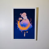 Framed Acrylic / UV Print - The painter - A4