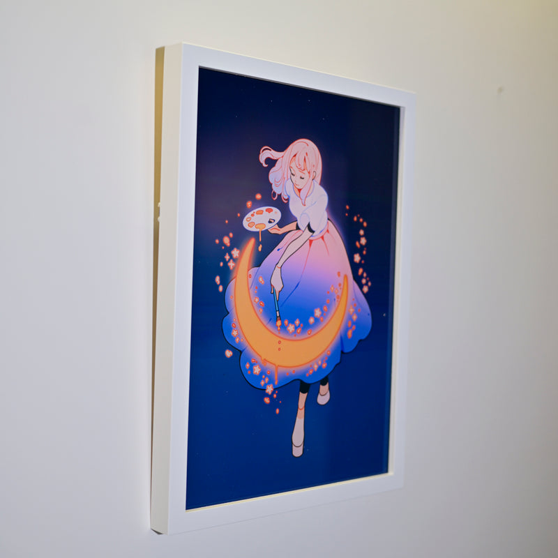 Framed Acrylic / UV Print - The painter - A4