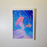 Framed Acrylic / UV Print - Star tea - A4