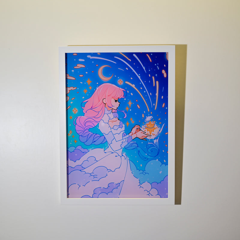 Framed Acrylic / UV Print - Star tea - A4