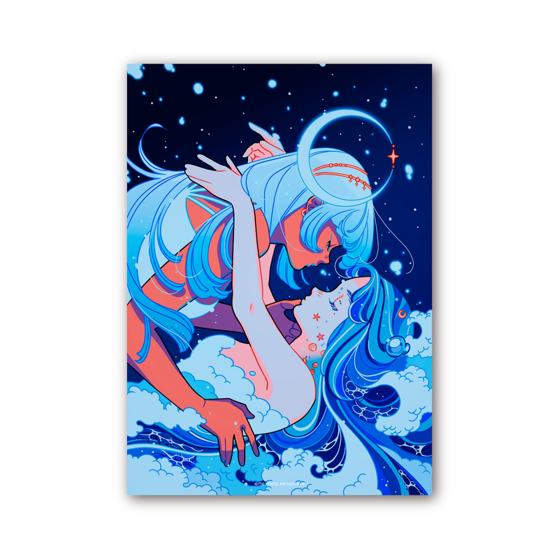 Art Poster - The Moon and the Tide - B5