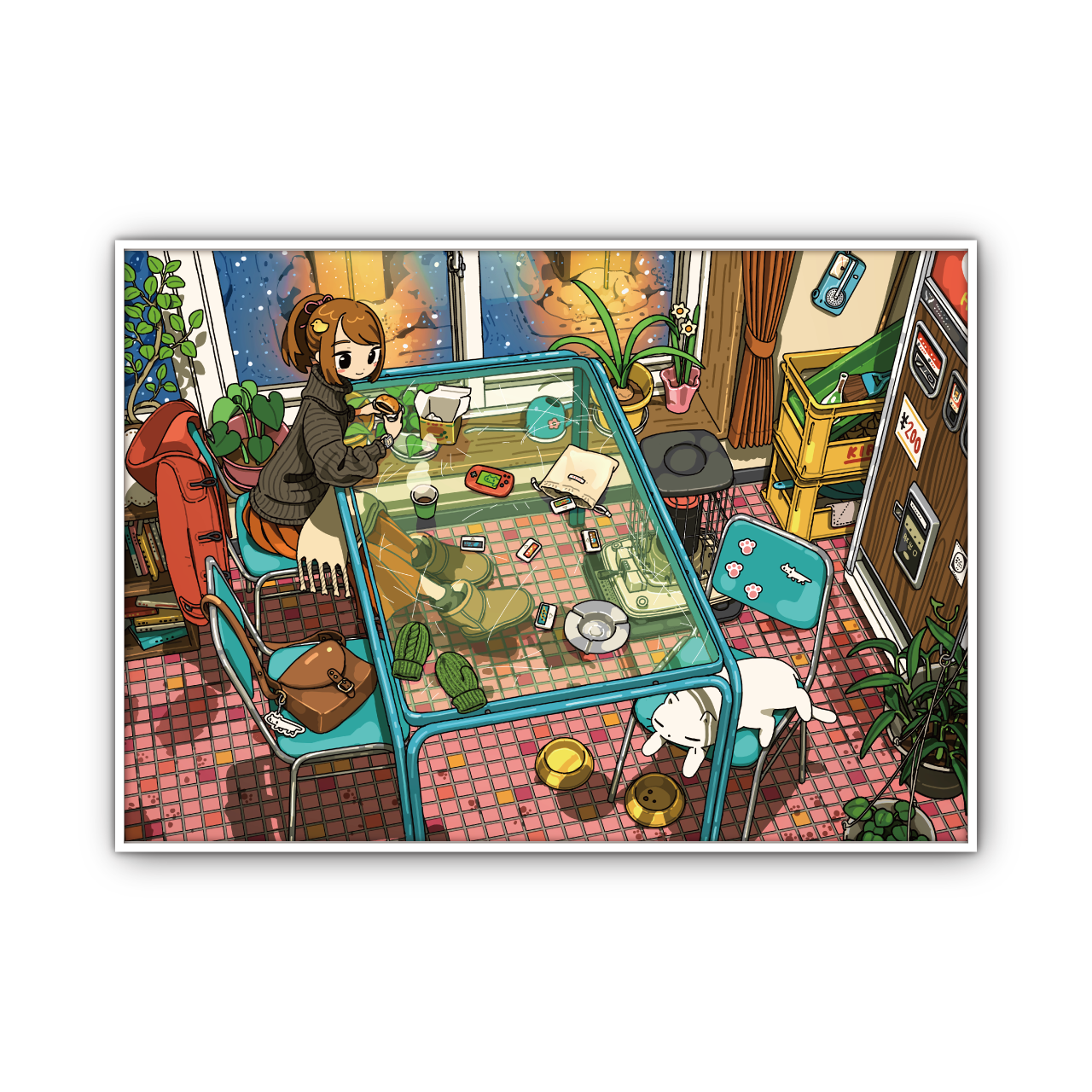 Art Print (Giclee) - Attakakute shiawasedane - A1 Unique